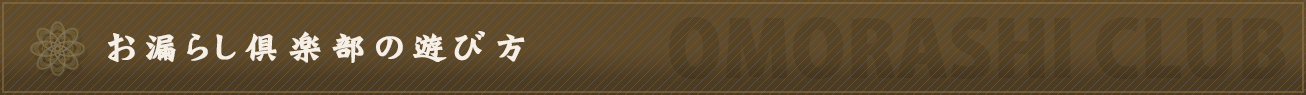 お漏らし倶楽部の遊び方